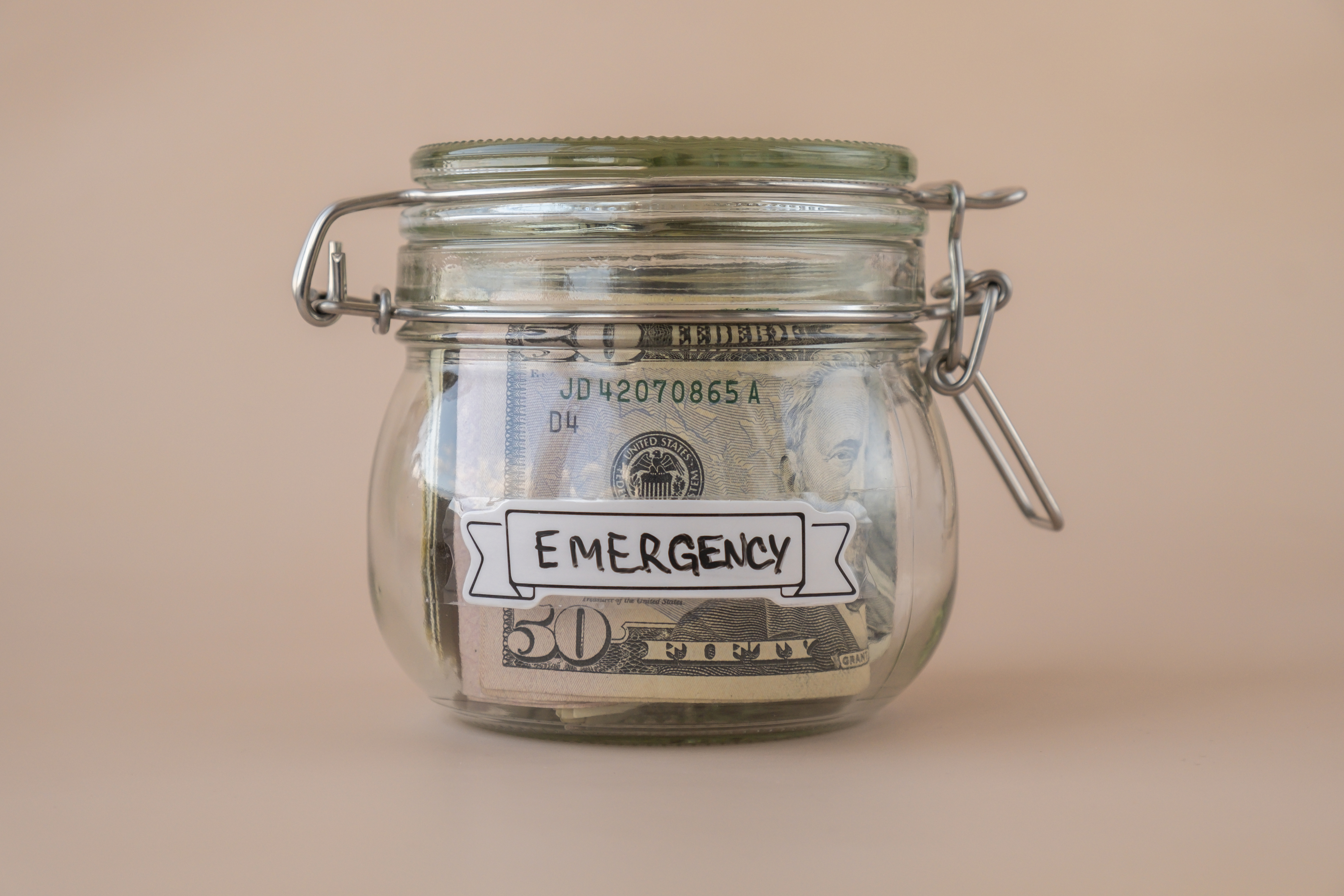 Emergency Jar w Cash Inside