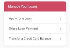 skip a pay screenshot 1 online banking manage your loans menu